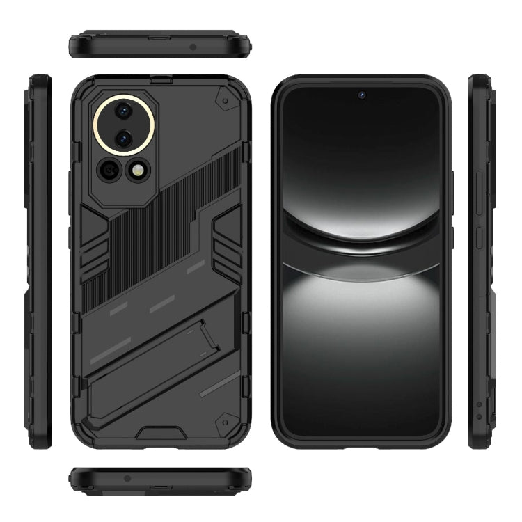 For Huawei nova 12 5G Punk Armor 2 in 1 PC + TPU Phone Case with Holder(Black) - Huawei Cases by PMC TechLife | Online Shopping South Africa | PMC TechLife | Buy Now Pay Later Mobicred