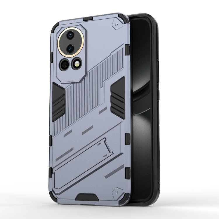 For Huawei nova 12 5G Punk Armor 2 in 1 PC + TPU Phone Case with Holder(Grey) - Huawei Cases by PMC TechLife | Online Shopping South Africa | PMC TechLife | Buy Now Pay Later Mobicred