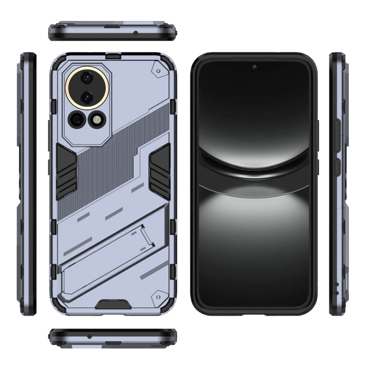 For Huawei nova 12 5G Punk Armor 2 in 1 PC + TPU Phone Case with Holder(Grey) - Huawei Cases by PMC TechLife | Online Shopping South Africa | PMC TechLife | Buy Now Pay Later Mobicred