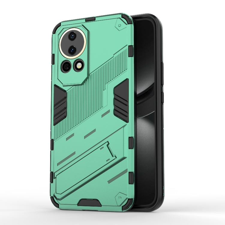 For Huawei nova 12 5G Punk Armor 2 in 1 PC + TPU Phone Case with Holder(Green) - free shipping - PMC TechLife - Order now!