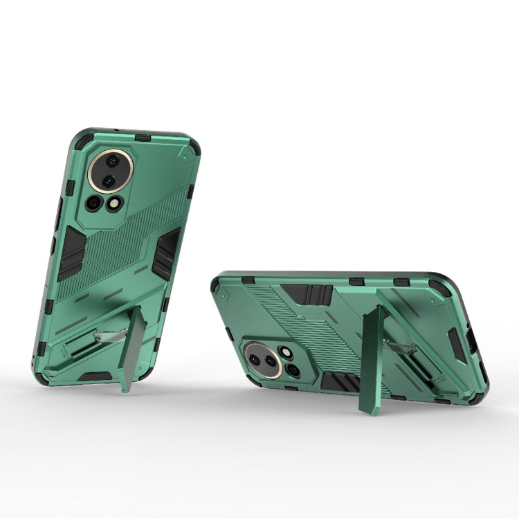 For Huawei nova 12 5G Punk Armor 2 in 1 PC + TPU Phone Case with Holder(Green) - free shipping - PMC TechLife - Order now!