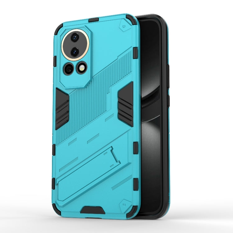 For Huawei nova 12 5G Punk Armor 2 in 1 PC + TPU Phone Case with Holder(Blue) - Huawei Cases by PMC TechLife | Online Shopping South Africa | PMC TechLife | Buy Now Pay Later Mobicred