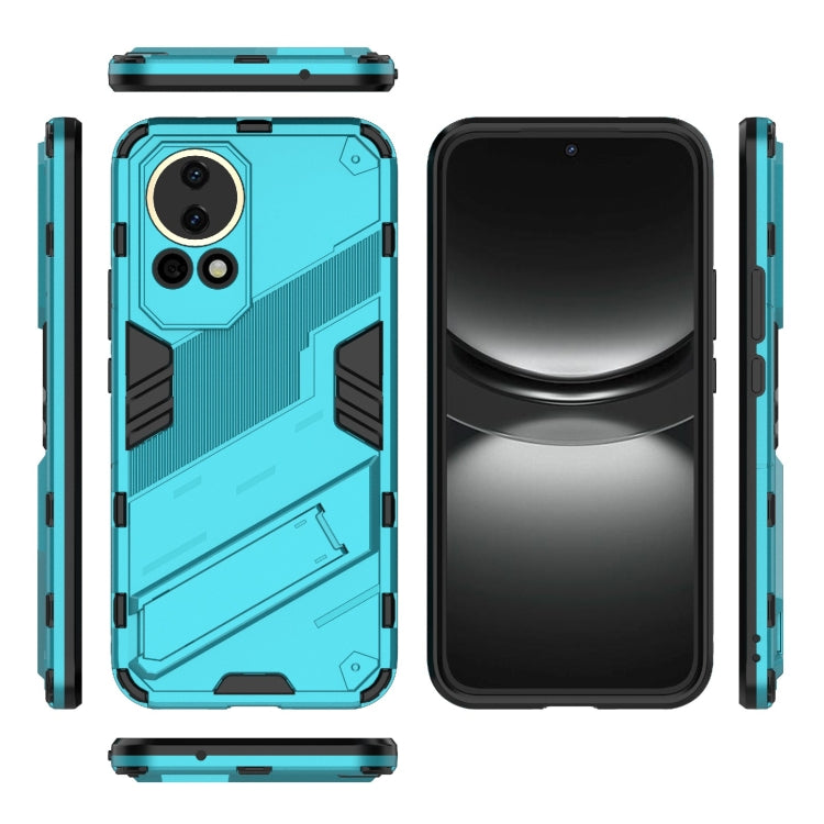 For Huawei nova 12 5G Punk Armor 2 in 1 PC + TPU Phone Case with Holder(Blue) - Huawei Cases by PMC TechLife | Online Shopping South Africa | PMC TechLife | Buy Now Pay Later Mobicred