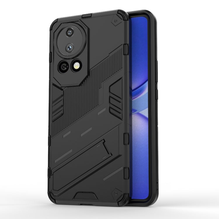 For Huawei nova 12 Pro Punk Armor 2 in 1 PC + TPU Phone Case with Holder(Black) - Huawei Cases by PMC TechLife | Online Shopping South Africa | PMC TechLife | Buy Now Pay Later Mobicred