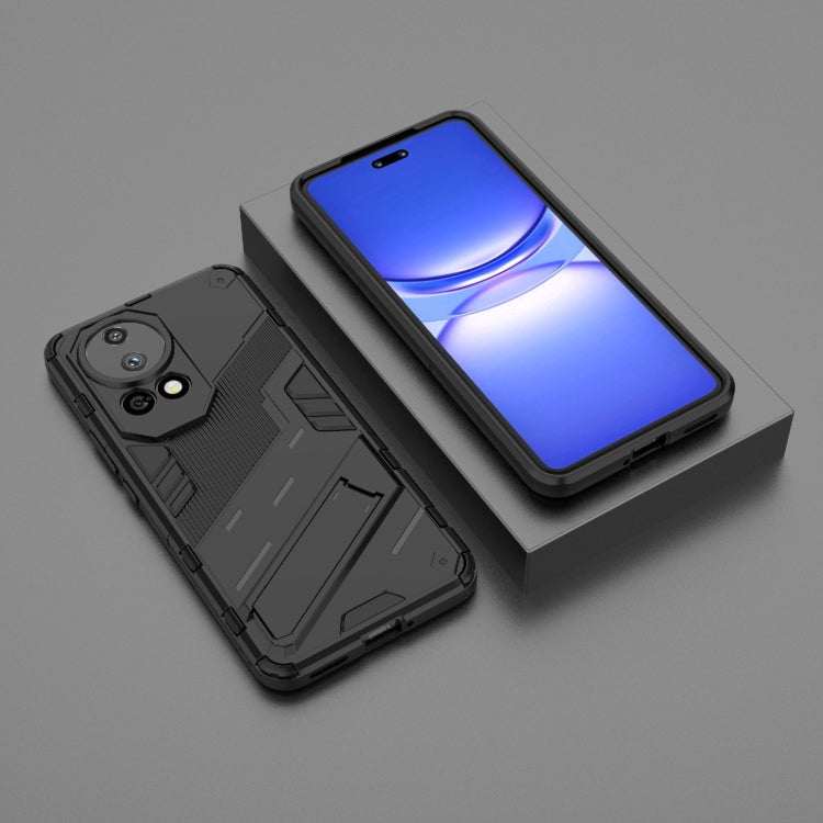 For Huawei nova 12 Pro Punk Armor 2 in 1 PC + TPU Phone Case with Holder(Black) - Huawei Cases by PMC TechLife | Online Shopping South Africa | PMC TechLife | Buy Now Pay Later Mobicred