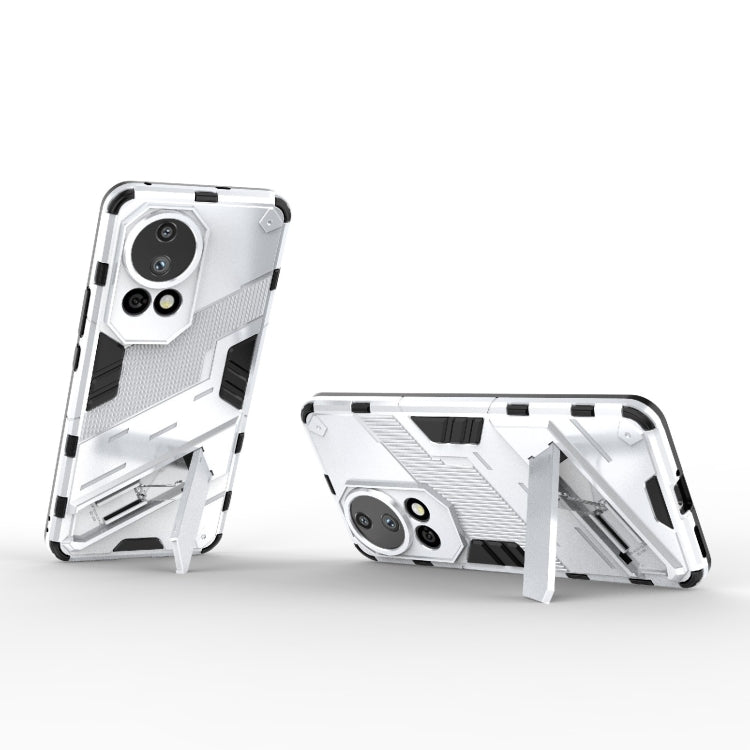 For Huawei nova 12 Pro Punk Armor 2 in 1 PC + TPU Phone Case with Holder(White) - Huawei Cases by PMC TechLife | Online Shopping South Africa | PMC TechLife | Buy Now Pay Later Mobicred