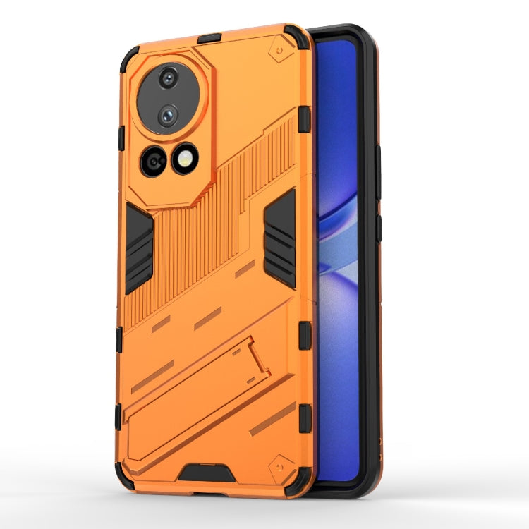 For Huawei nova 12 Pro Punk Armor 2 in 1 PC + TPU Phone Case with Holder(Orange) - Huawei Cases by PMC TechLife | Online Shopping South Africa | PMC TechLife | Buy Now Pay Later Mobicred