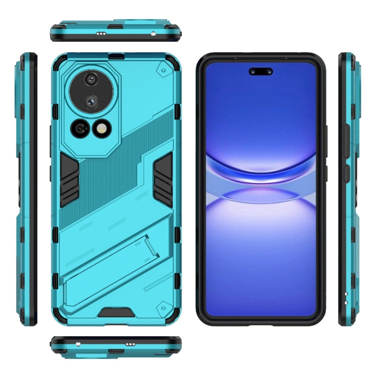 For Huawei nova 12 Pro Punk Armor 2 in 1 PC + TPU Phone Case with Holder(Blue) - Huawei Cases by PMC TechLife | Online Shopping South Africa | PMC TechLife | Buy Now Pay Later Mobicred