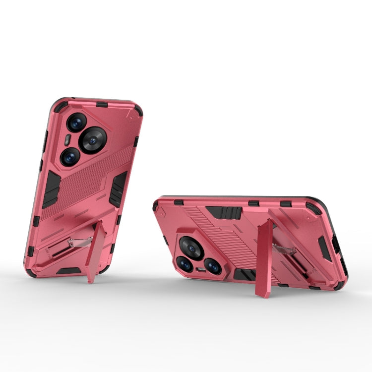 For Huawei Pura 70 Punk Armor 2 in 1 PC + TPU Phone Case with Holder(Light Red) - Huawei Cases by PMC TechLife | Online Shopping South Africa | PMC TechLife | Buy Now Pay Later Mobicred