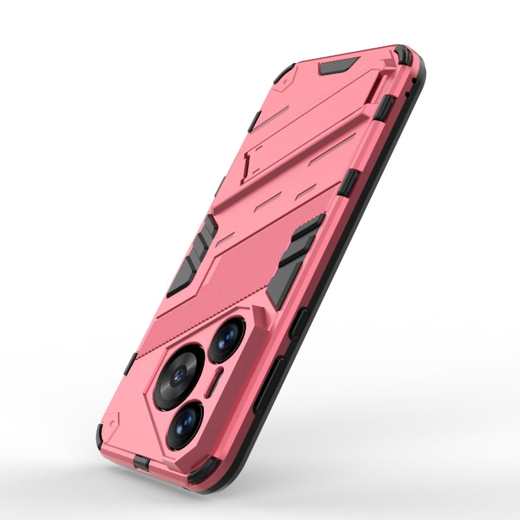For Huawei Pura 70 Punk Armor 2 in 1 PC + TPU Phone Case with Holder(Light Red) - Huawei Cases by PMC TechLife | Online Shopping South Africa | PMC TechLife | Buy Now Pay Later Mobicred