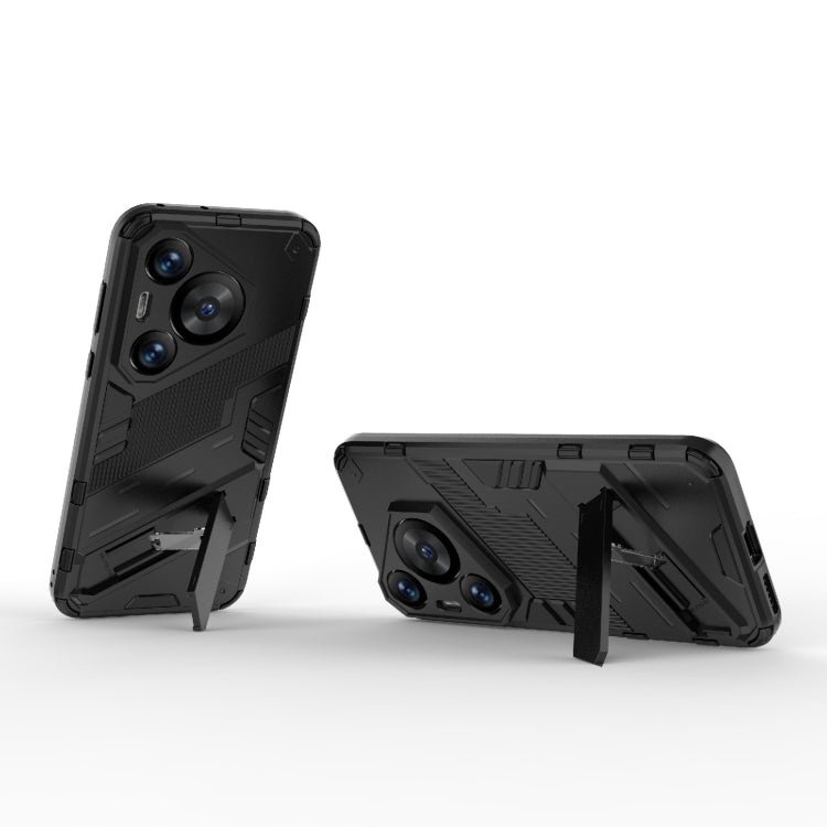 For Huawei Pura 70 Pro / 70 Pro+ Punk Armor 2 in 1 PC + TPU Phone Case with Holder(Black) - Huawei Cases by PMC TechLife | Online Shopping South Africa | PMC TechLife | Buy Now Pay Later Mobicred