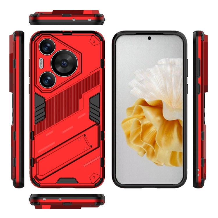 For Huawei Pura 70 Pro / 70 Pro+ Punk Armor 2 in 1 PC + TPU Phone Case with Holder(Red) - free shipping - PMC TechLife - Order now!