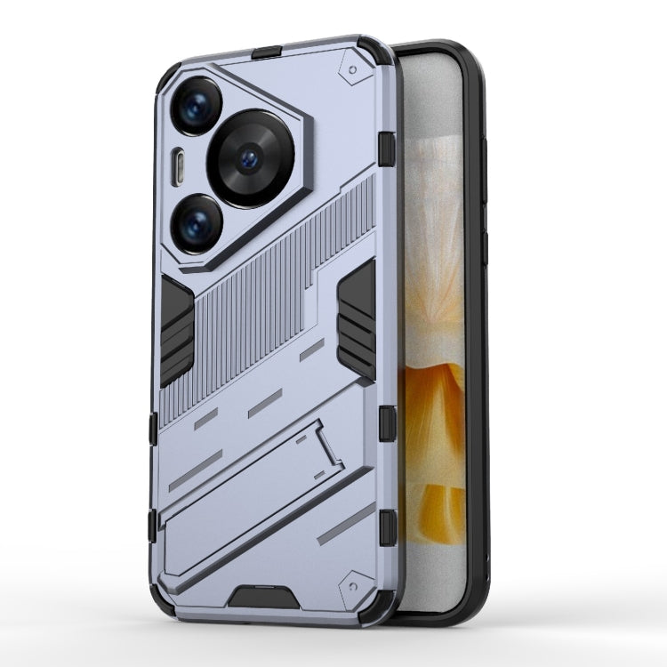 For Huawei Pura 70 Pro / 70 Pro+ Punk Armor 2 in 1 PC + TPU Phone Case with Holder(Grey) - Huawei Cases by PMC TechLife | Online Shopping South Africa | PMC TechLife | Buy Now Pay Later Mobicred
