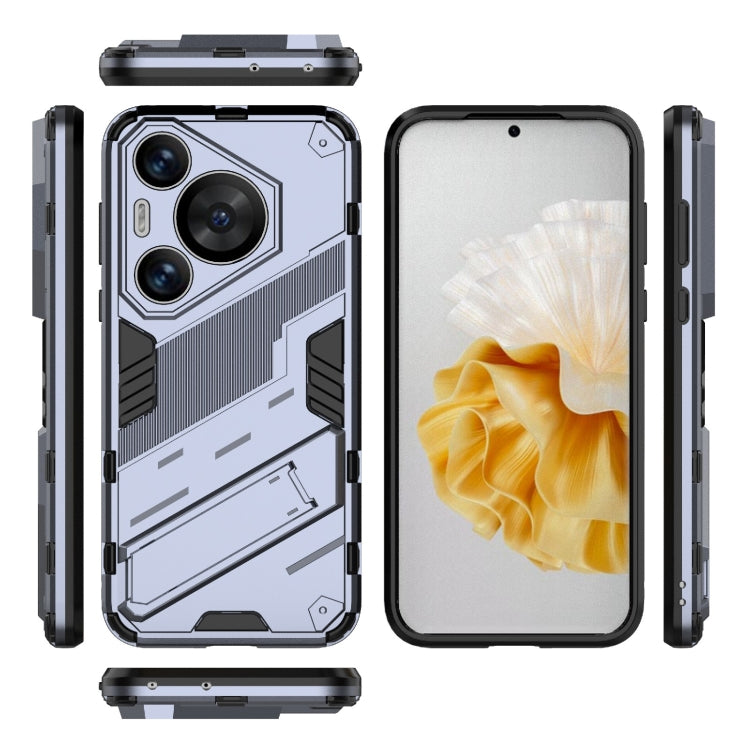 For Huawei Pura 70 Pro / 70 Pro+ Punk Armor 2 in 1 PC + TPU Phone Case with Holder(Grey) - Huawei Cases by PMC TechLife | Online Shopping South Africa | PMC TechLife | Buy Now Pay Later Mobicred
