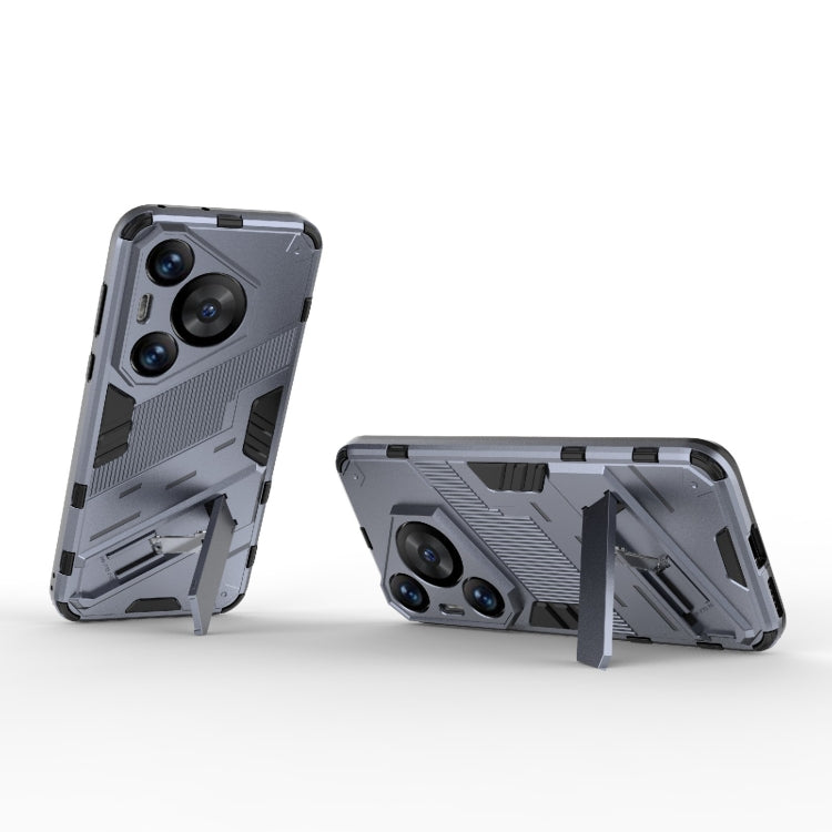 For Huawei Pura 70 Pro / 70 Pro+ Punk Armor 2 in 1 PC + TPU Phone Case with Holder(Grey) - Huawei Cases by PMC TechLife | Online Shopping South Africa | PMC TechLife | Buy Now Pay Later Mobicred