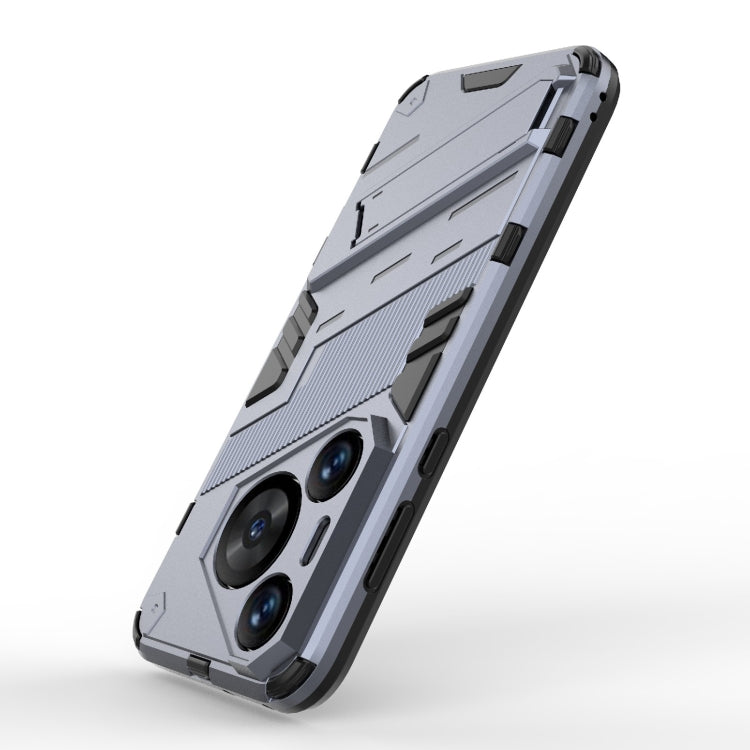 For Huawei Pura 70 Pro / 70 Pro+ Punk Armor 2 in 1 PC + TPU Phone Case with Holder(Grey) - Huawei Cases by PMC TechLife | Online Shopping South Africa | PMC TechLife | Buy Now Pay Later Mobicred
