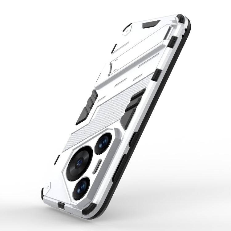 For Huawei Pura 70 Pro / 70 Pro+ Punk Armor 2 in 1 PC + TPU Phone Case with Holder(White) - Huawei Cases by PMC TechLife | Online Shopping South Africa | PMC TechLife | Buy Now Pay Later Mobicred