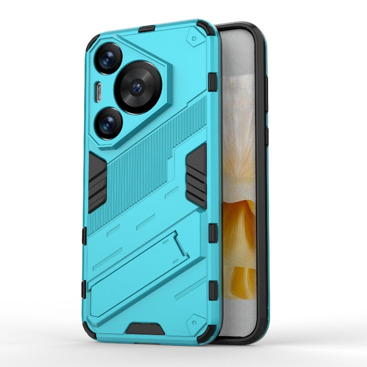 For Huawei Pura 70 Pro / 70 Pro+ Punk Armor 2 in 1 PC + TPU Phone Case with Holder(Blue) - Huawei Cases by PMC TechLife | Online Shopping South Africa | PMC TechLife | Buy Now Pay Later Mobicred
