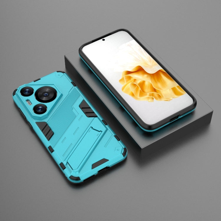 For Huawei Pura 70 Pro / 70 Pro+ Punk Armor 2 in 1 PC + TPU Phone Case with Holder(Blue) - Huawei Cases by PMC TechLife | Online Shopping South Africa | PMC TechLife | Buy Now Pay Later Mobicred