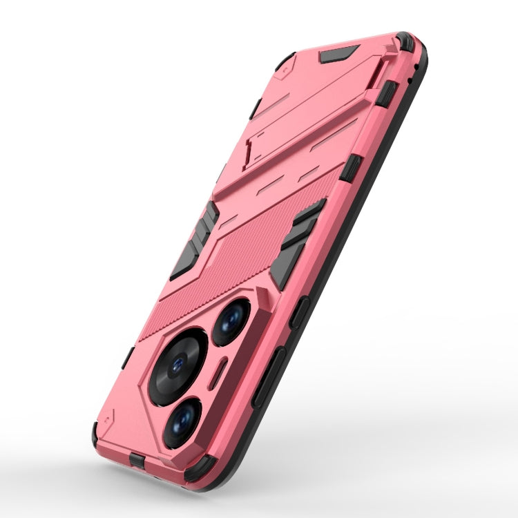 For Huawei Pura 70 Pro / 70 Pro+ Punk Armor 2 in 1 PC + TPU Phone Case with Holder(Light Red) - Huawei Cases by PMC TechLife | Online Shopping South Africa | PMC TechLife | Buy Now Pay Later Mobicred