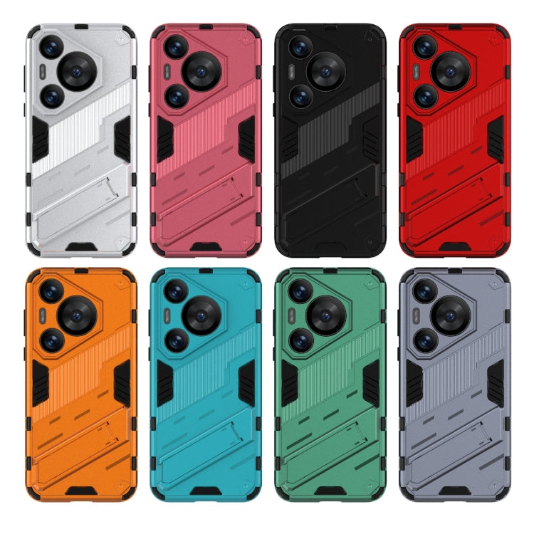 For Huawei Pura 70 Pro / 70 Pro+ Punk Armor 2 in 1 PC + TPU Phone Case with Holder(Light Red) - Huawei Cases by PMC TechLife | Online Shopping South Africa | PMC TechLife | Buy Now Pay Later Mobicred