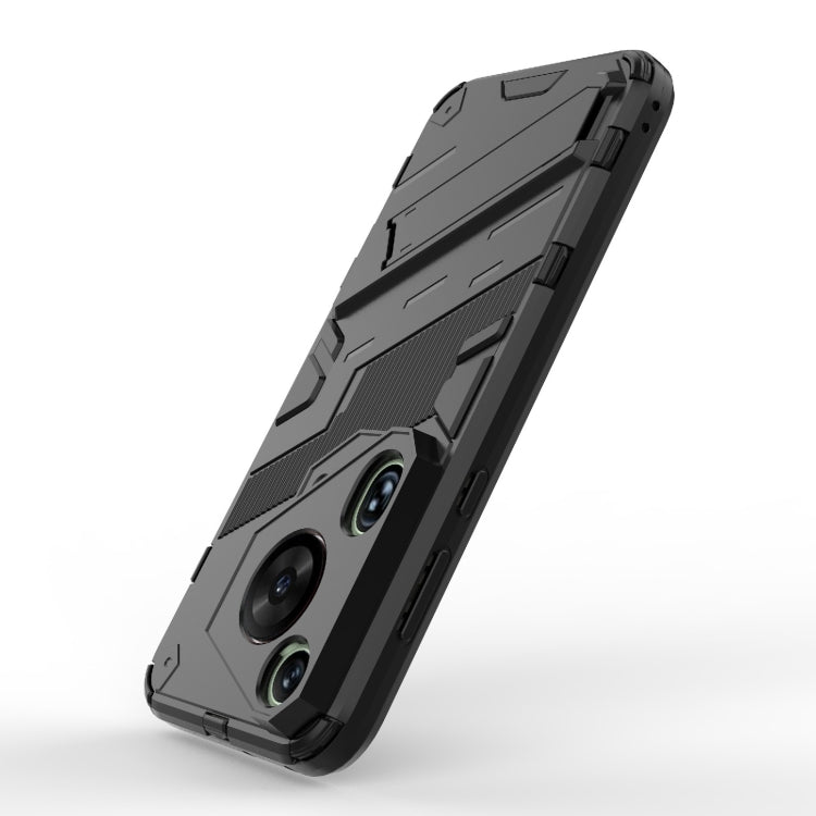 For Huawei Pura 70 Ultra Punk Armor 2 in 1 PC + TPU Phone Case with Holder(Black) - Huawei Cases by PMC TechLife | Online Shopping South Africa | PMC TechLife | Buy Now Pay Later Mobicred