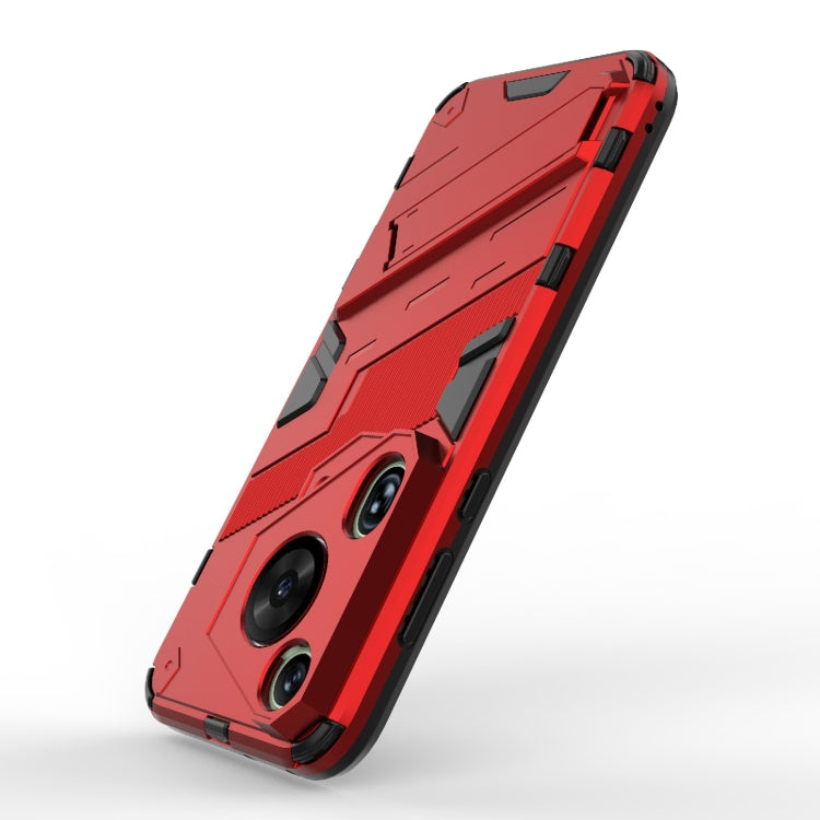 For Huawei Pura 70 Ultra Punk Armor 2 in 1 PC + TPU Phone Case with Holder(Red) - Huawei Cases by PMC TechLife | Online Shopping South Africa | PMC TechLife | Buy Now Pay Later Mobicred