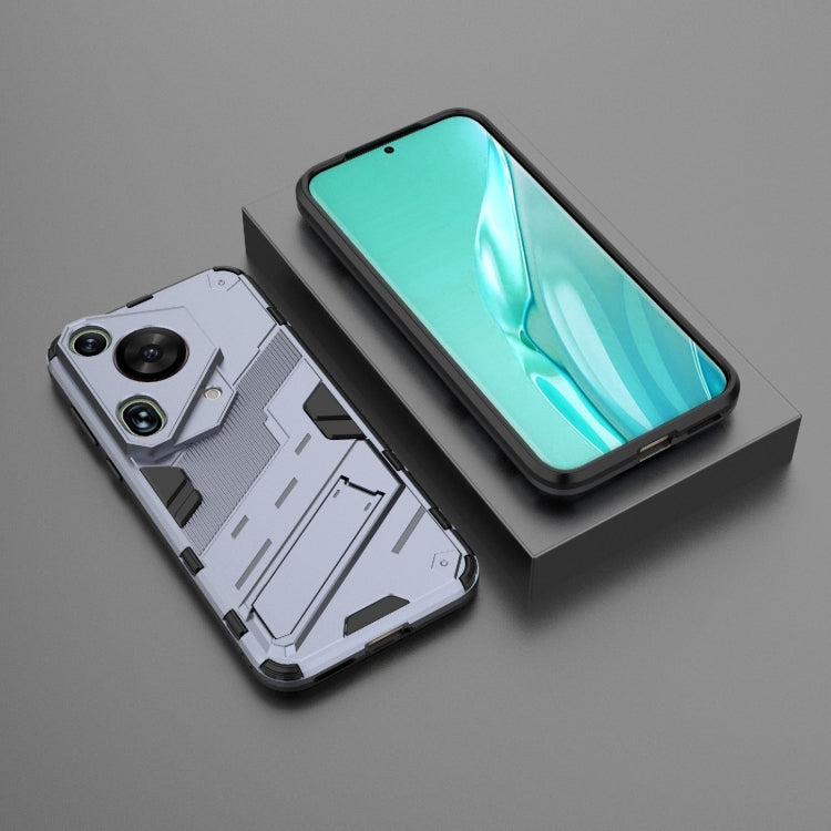 For Huawei Pura 70 Ultra Punk Armor 2 in 1 PC + TPU Phone Case with Holder(Grey) - Huawei Cases by PMC TechLife | Online Shopping South Africa | PMC TechLife | Buy Now Pay Later Mobicred