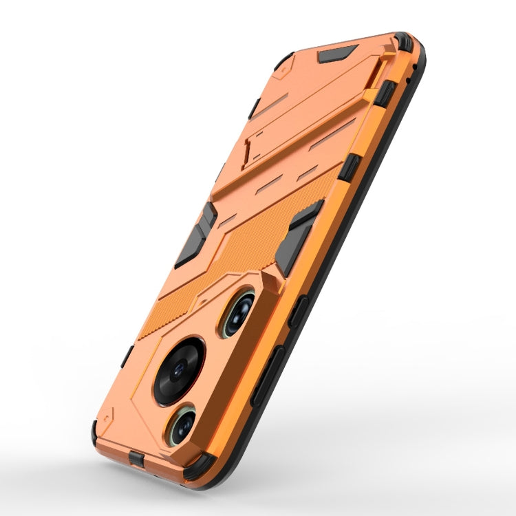 For Huawei Pura 70 Ultra Punk Armor 2 in 1 PC + TPU Phone Case with Holder(Orange) - Huawei Cases by PMC TechLife | Online Shopping South Africa | PMC TechLife | Buy Now Pay Later Mobicred