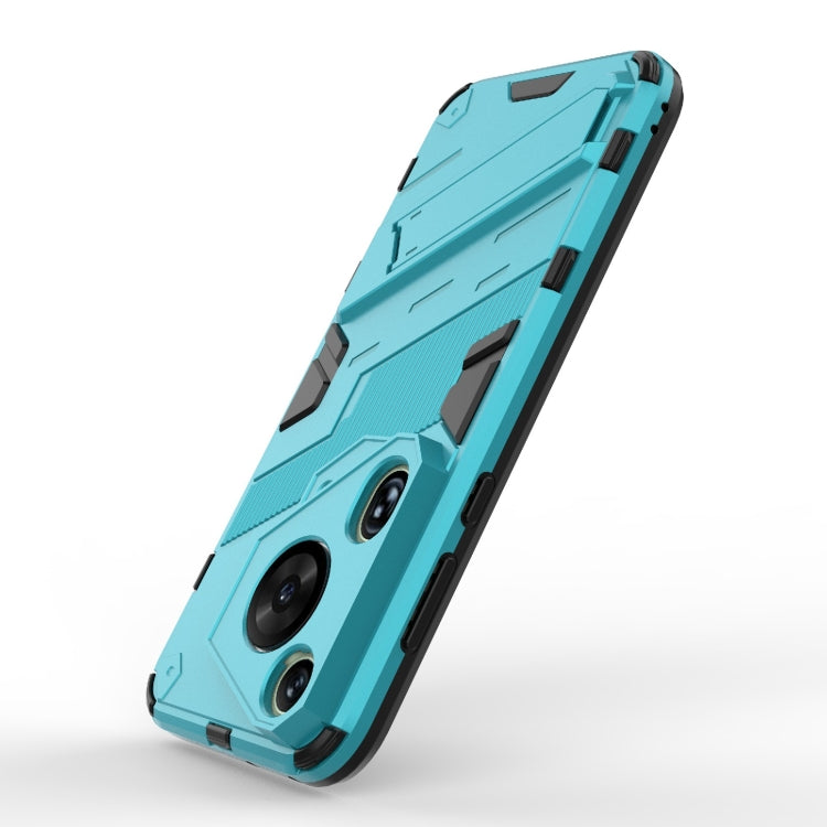 For Huawei Pura 70 Ultra Punk Armor 2 in 1 PC + TPU Phone Case with Holder(Blue) - Huawei Cases by PMC TechLife | Online Shopping South Africa | PMC TechLife | Buy Now Pay Later Mobicred