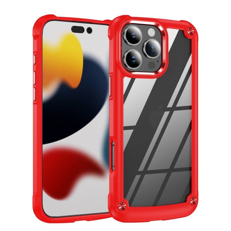 For iPhone 16 Pro TPU + PC Lens Protection Phone Case(Red) - iPhone 16 Pro Cases by PMC TechLife | Online Shopping South Africa | PMC TechLife | Buy Now Pay Later Mobicred