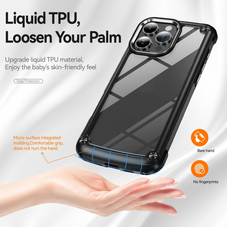 For iPhone 16 Pro Max TPU + PC Lens Protection Phone Case(Black) - iPhone 16 Pro Max Cases by PMC TechLife | Online Shopping South Africa | PMC TechLife | Buy Now Pay Later Mobicred