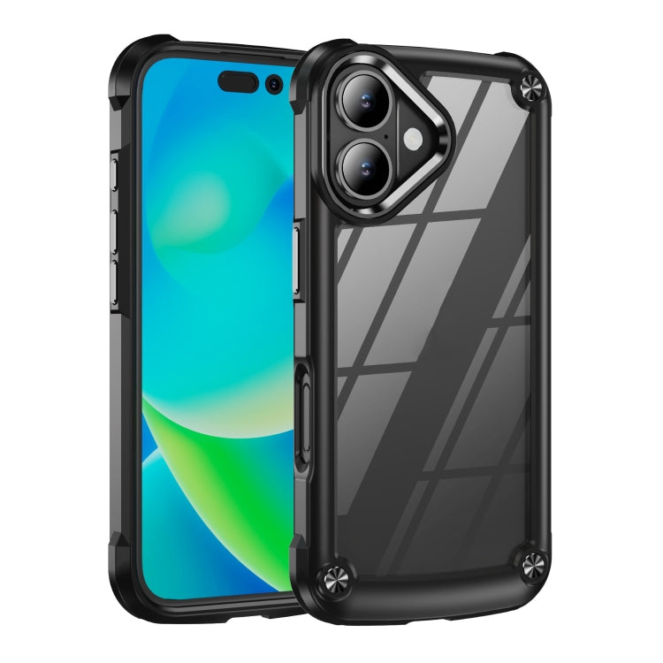 For iPhone 16 Plus TPU + PC Lens Protection Phone Case(Black) - iPhone 16 Plus Cases by PMC TechLife | Online Shopping South Africa | PMC TechLife | Buy Now Pay Later Mobicred