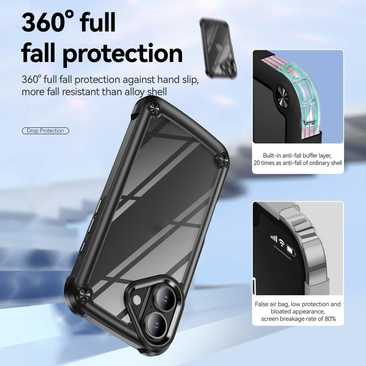 For iPhone 16 Plus TPU + PC Lens Protection Phone Case(Black) - iPhone 16 Plus Cases by PMC TechLife | Online Shopping South Africa | PMC TechLife | Buy Now Pay Later Mobicred