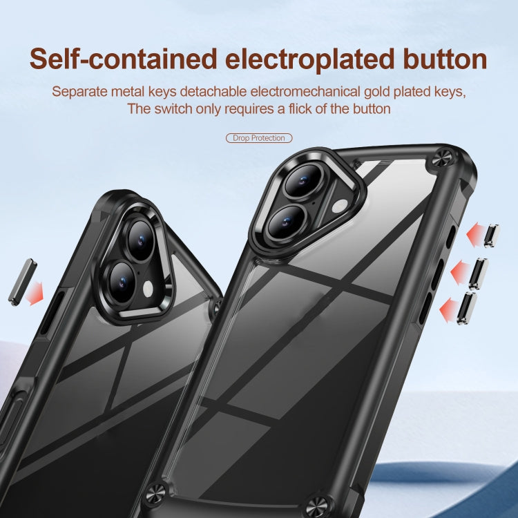 For iPhone 16 Plus TPU + PC Lens Protection Phone Case(Black) - iPhone 16 Plus Cases by PMC TechLife | Online Shopping South Africa | PMC TechLife | Buy Now Pay Later Mobicred