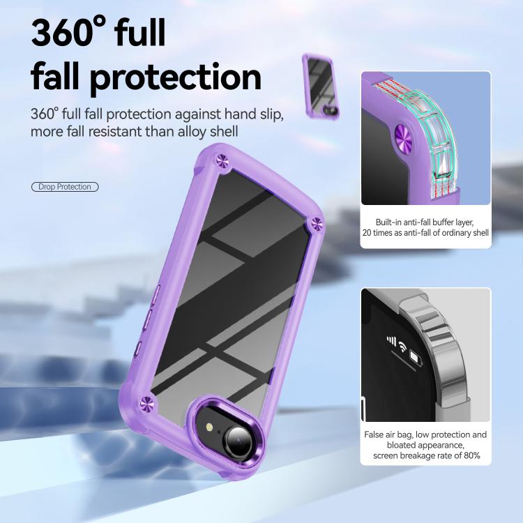 For iPhone 16e TPU + PC Lens Protection Phone Case(Purple) - free shipping - PMC TechLife - Order now!