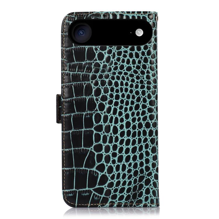 For iPhone 17 Air Crocodile Top Layer Cowhide Leather Phone Case(Green) - free shipping - PMc TechLife - Order now!