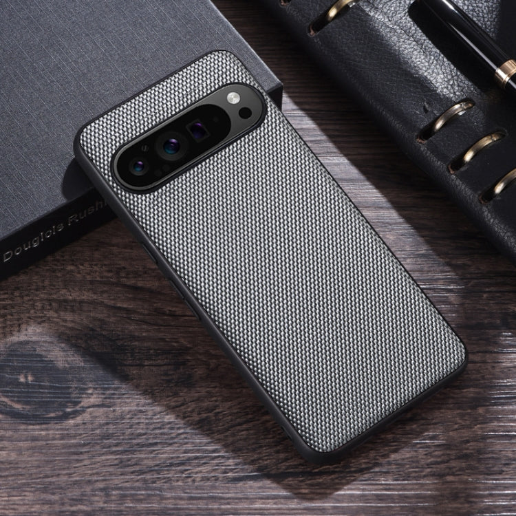 For Google Pixel 9 Nylon Cloth Texture Shockproof PC+TPU Phone Case(Grey) - Google Cases by PMC TechLife | Online Shopping South Africa | PMC TechLife | Buy Now Pay Later Mobicred