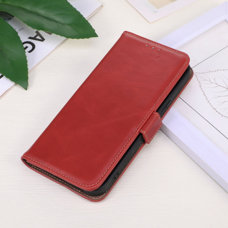 For iPhone 16 Plus Crazy Horse Top Layer Cowhide Leather Phone Case(Red) - free shipping - PMC TechLife - Order now!