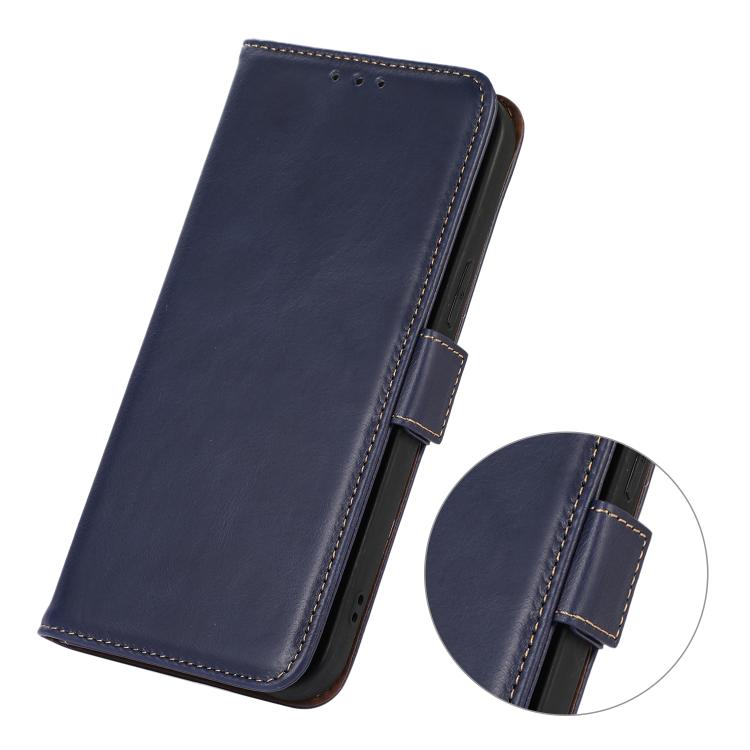 For iPhone 17 Crazy Horse Top Layer Cowhide Leather Phone Case(Blue) - free shipping - PMc TechLife - Order now!
