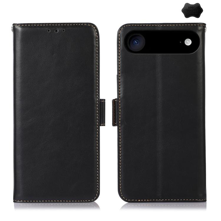 For iPhone 17 Air Crazy Horse Top Layer Cowhide Leather Phone Case(Black) - free shipping - PMc TechLife - Order now!