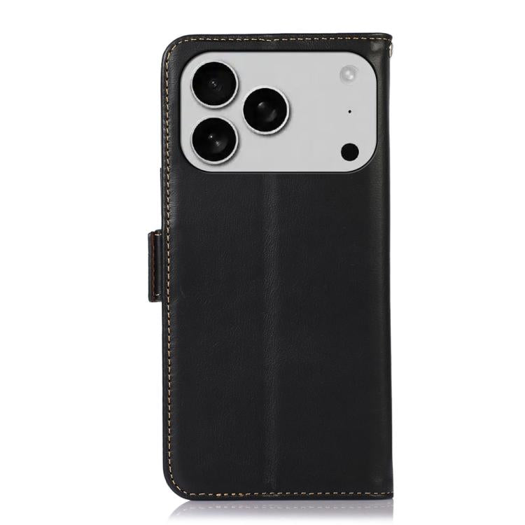 For iPhone 17 Pro Crazy Horse Top Layer Cowhide Leather Phone Case(Black) - free shipping - PMc TechLife - Order now!