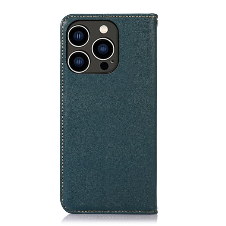 For iPhone 16 Pro KHAZNEH Nappa Top Layer Cowhide Leather Phone Case(Green) - iPhone 16 Pro Cases by PMC TechLife | Online Shopping South Africa | PMC TechLife | Buy Now Pay Later Mobicred