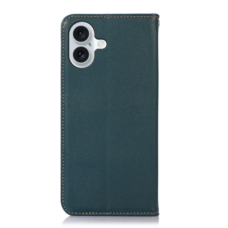 For iPhone 16 Plus KHAZNEH Nappa Top Layer Cowhide Leather Phone Case(Green) - free shipping - PMC TechLife - Order now!