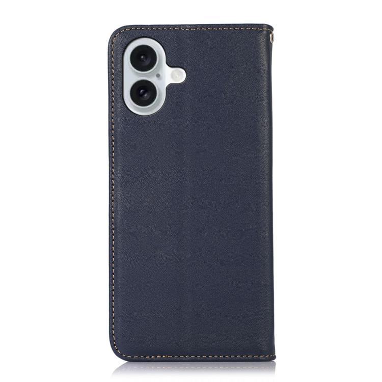 For iPhone 17 KHAZNEH Nappa Top Layer Cowhide Leather Phone Case(Blue) - free shipping - PMc TechLife - Order now!