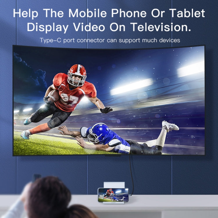 Yesido HM10 USB-C / Type-C to HDMI HD Adapter Cable, Length:2m - free shipping - PMC Jewellery - Order now!