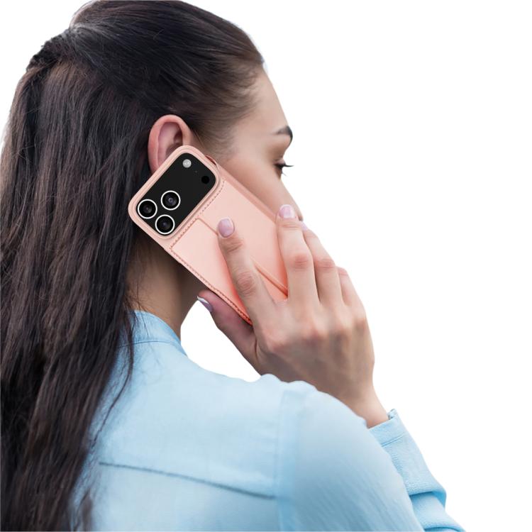 For iPhone 17 Pro DUX DUCIS Skin Pro Series Flip Leather Phone Case(Rose Gold) - free shipping - PMC TechLife - Order now!