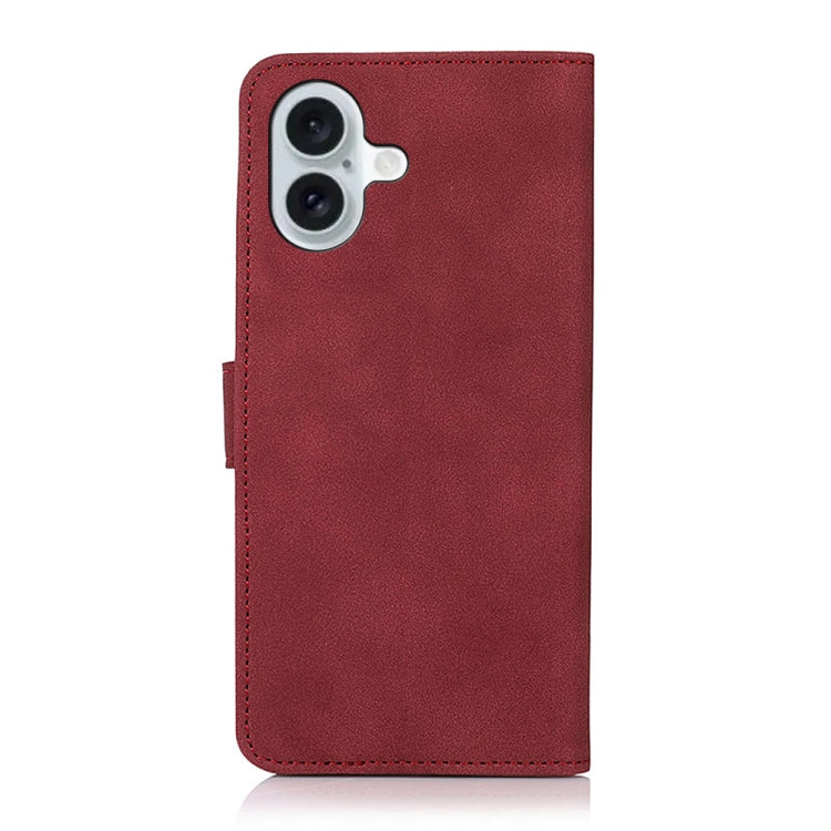 For iPhone 16 KHAZNEH Matte Texture Leather Phone Case(Red) - iPhone 16 Cases by PMC TechLife | Online Shopping South Africa | PMC TechLife | Buy Now Pay Later Mobicred