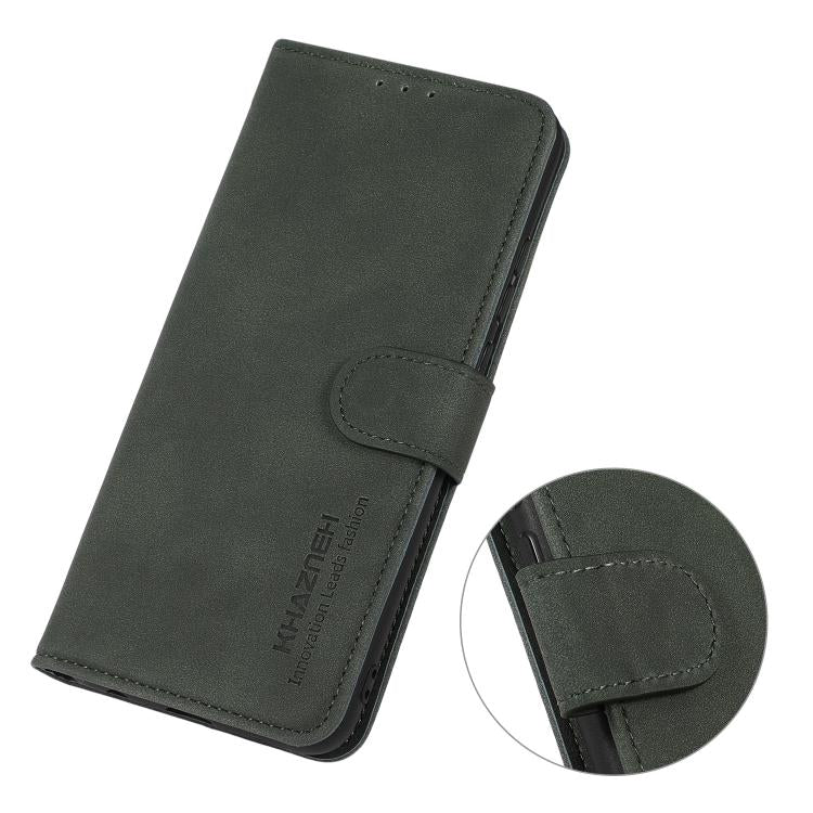 For iPhone 17 Air KHAZNEH Matte Texture Leather Phone Case(Green) - free shipping - PMc TechLife - Order now!