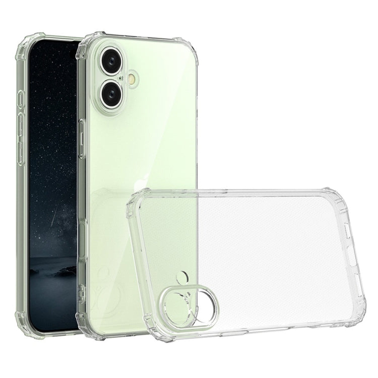 For iPhone 16 Plus Four-Corner Shockproof Clear TPU Phone Case(Transparent) - iPhone 16 Plus Cases by PMC TechLife | Online Shopping South Africa | PMC TechLife | Buy Now Pay Later Mobicred